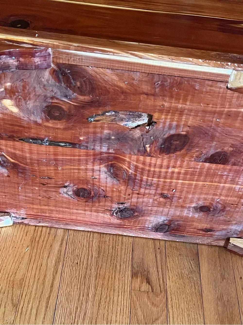Handcrafted Amish made Cedar Storage Chest - Natural Red-Brown Finish